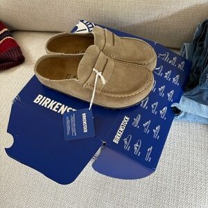 Birkenstock Taupe Naples Wrapped Shoes